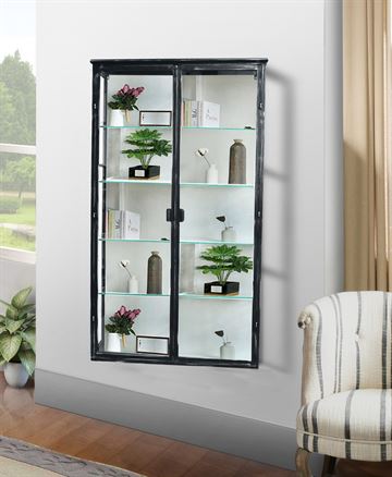Daneline væghængt Vitrineskab i Metal/jern H 160 x B 100 cm